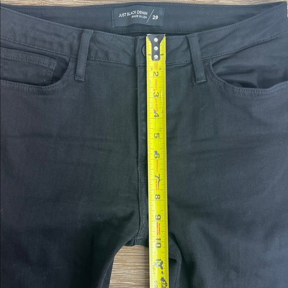 🖤 Just Black Denim Fringe Ankle Skinny Jeans – Black – Size 29 – Made in USA - Picture 11 of 12